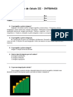 Trabalho de Calculo 3 - Questões Integrais