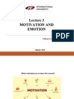 Motivation and Emotion Lecture 3