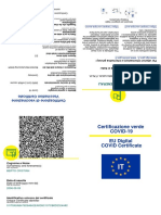 Certificazione Verde COVID-19 EU Digital COVID Certificate: Berto Cristian