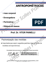 Medidas antropométricas: estatura, peso, envergadura, perímetros e diâmetros ósseos