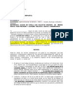 Minuta Acción de Tutela Con Medida Provisonal