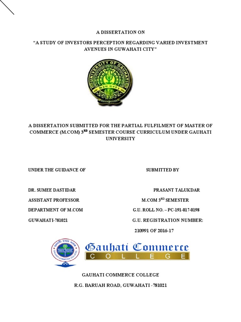 Property Investment Dissertation