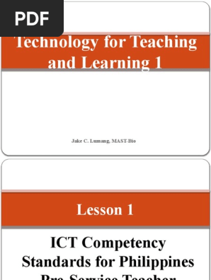 Technology for Teaching and Learning 1 Lesson 1 10