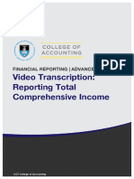 Financial Reporting - Advanced - Reporting Total Comprehensive Income