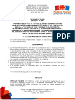 Resolucion Cambio Representante Colombia Rural