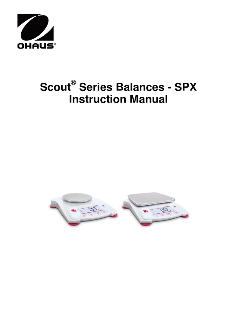 Ohaus SPX2201 PDF Interference Weight