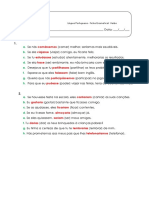 4.5. Ficha Formativa - Verbo - Pretérito imperfeito do conjuntivo e condicional (2) - Soluções