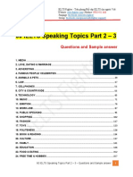 60 IELTS Speaking Topics Part 2 - 3 With Questions & Sample Answers - IELTS Fighter