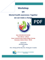 Mental Health Workshop: Together We Can Make a Change
