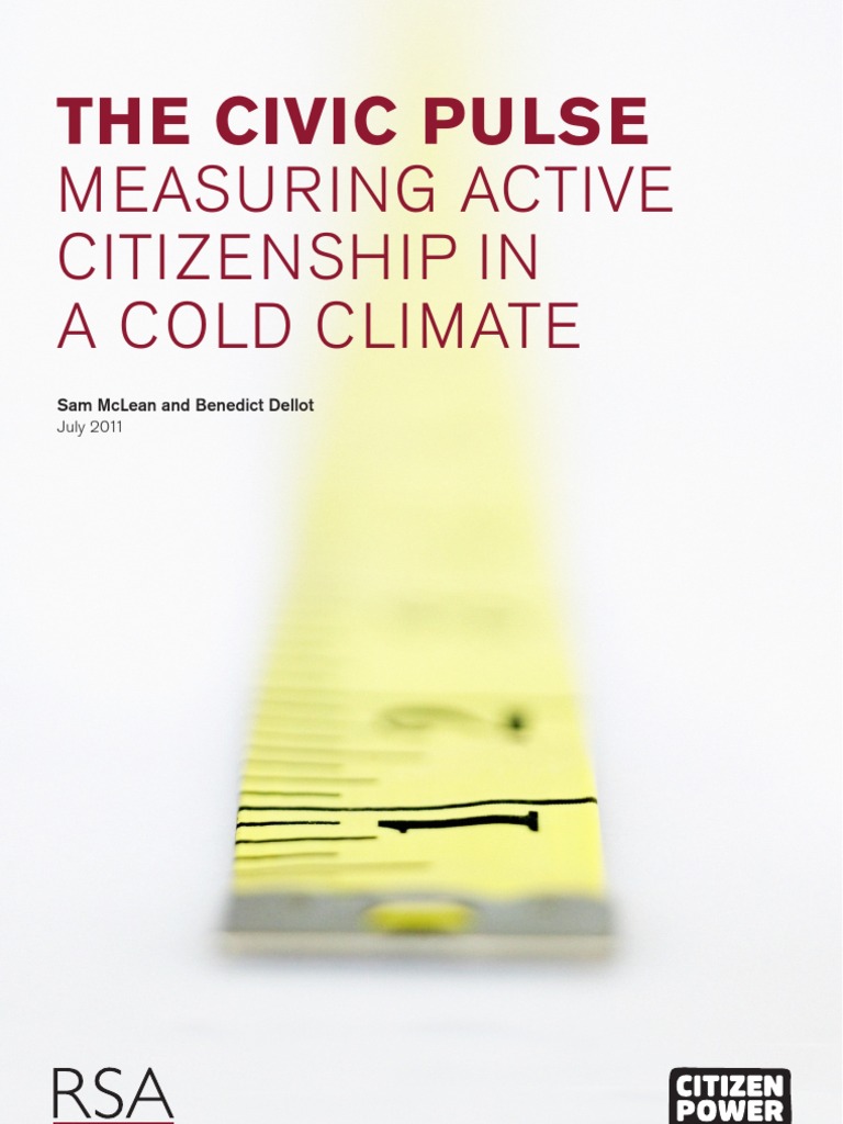 Rsa Civic Pulse Report Pdf Citizenship Social Capital