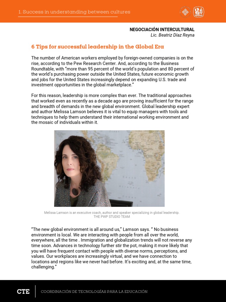 6 Tips For Successful Leadership in The Global Era | PDF | Leadership ...