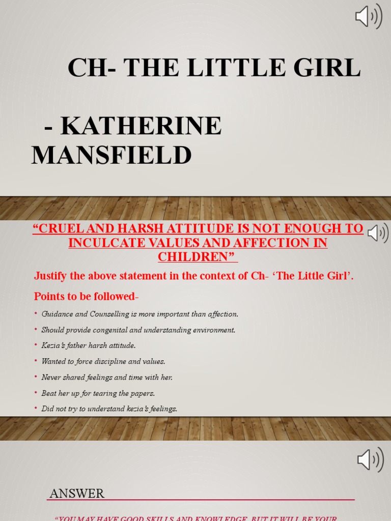 Ch the little girl presentation PDF