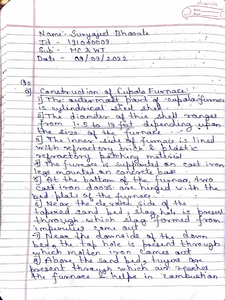 Metal Casting Notes PDF