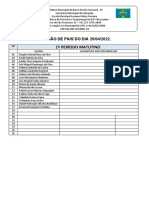 Lista de Assinatura Dos Pais