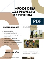 Tiempo de Obra para Proyecto de Vivienda