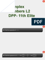 Complex Numbers L2 DPP - 11th Elite