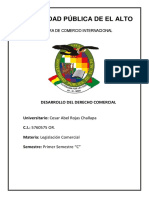 Desarrollo Del Derecho Comercial