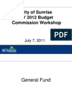 Commission July 7 FY 2012 Budget Workshop 7-1-11