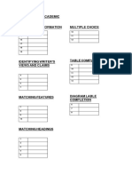 Academic Test Inicial Answer Sheet