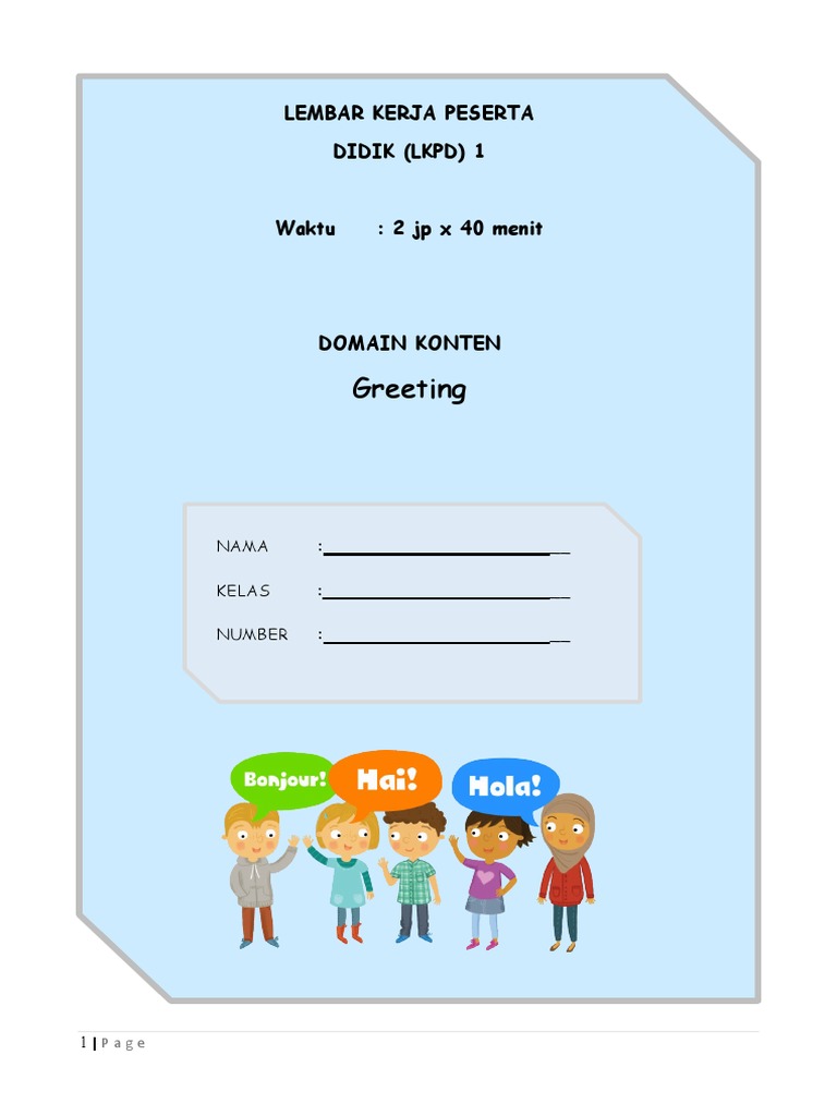 LKPD 1 Greeting PDF
