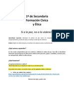 Si A La Paz, No A La Violencia