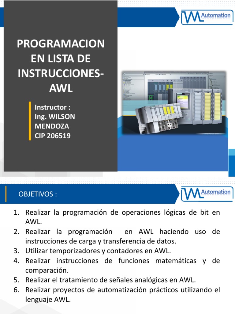 2.lenguaje AWL - Instrucciones A Nivel de Bit | PDF | Lenguaje de ...
