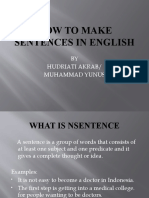 How To Make Sentences