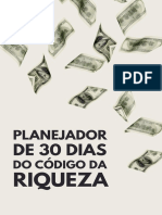 Planejador de 30 Dias Do Codigo Da Riqueza