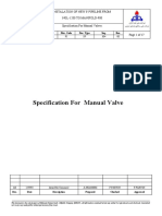Specification For Manual Valve