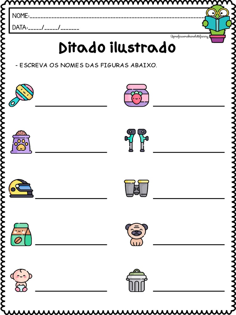 Ditado Ilustrado para Educação Infantil | PDF | Comunicação | Web 2.0