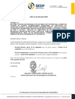 Circular 038-2022 SEDP FERIADOS DE SEPTIEMBRE