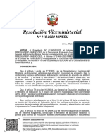 RVM N°118-2022-MINEDU (NT Que Regula El CP de Acceso A Cargos Directivos y Especialista de Educacion)