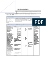 Planificación Diaria 3ero