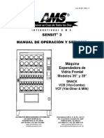 Sensit 3 Manual de Operación Y Servicio: Snack VCB (Visi-Combo) VCF (Visi-Diner & Milk)