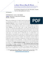 Tribu 9 Oposicion A La Ejecucion de Desalojo