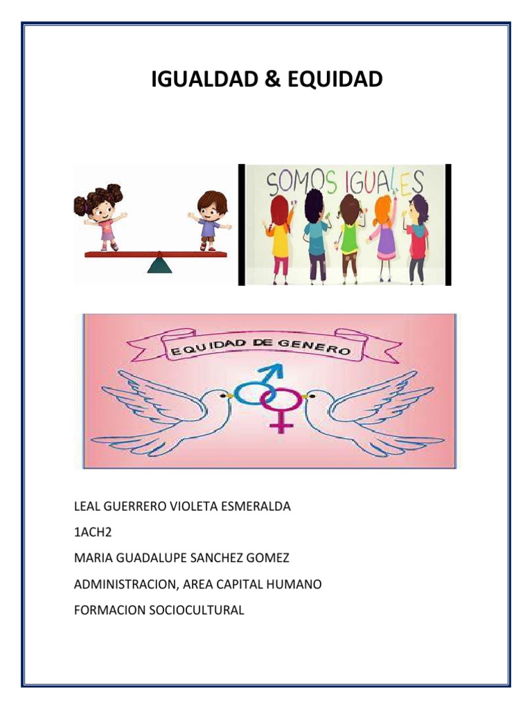 Igualdad y Equidad | PDF | Igualdad de género | Estudios de género