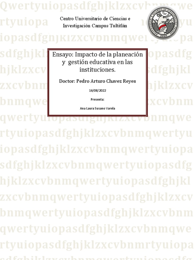 Impacto de la Gestión Educativa | PDF | Planificación | Maestros