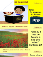 3a Aula - Slides - INT - Os Segredos Do Livro de Cantares - Jesus e A Rosa de Sarom - Setembro 2022