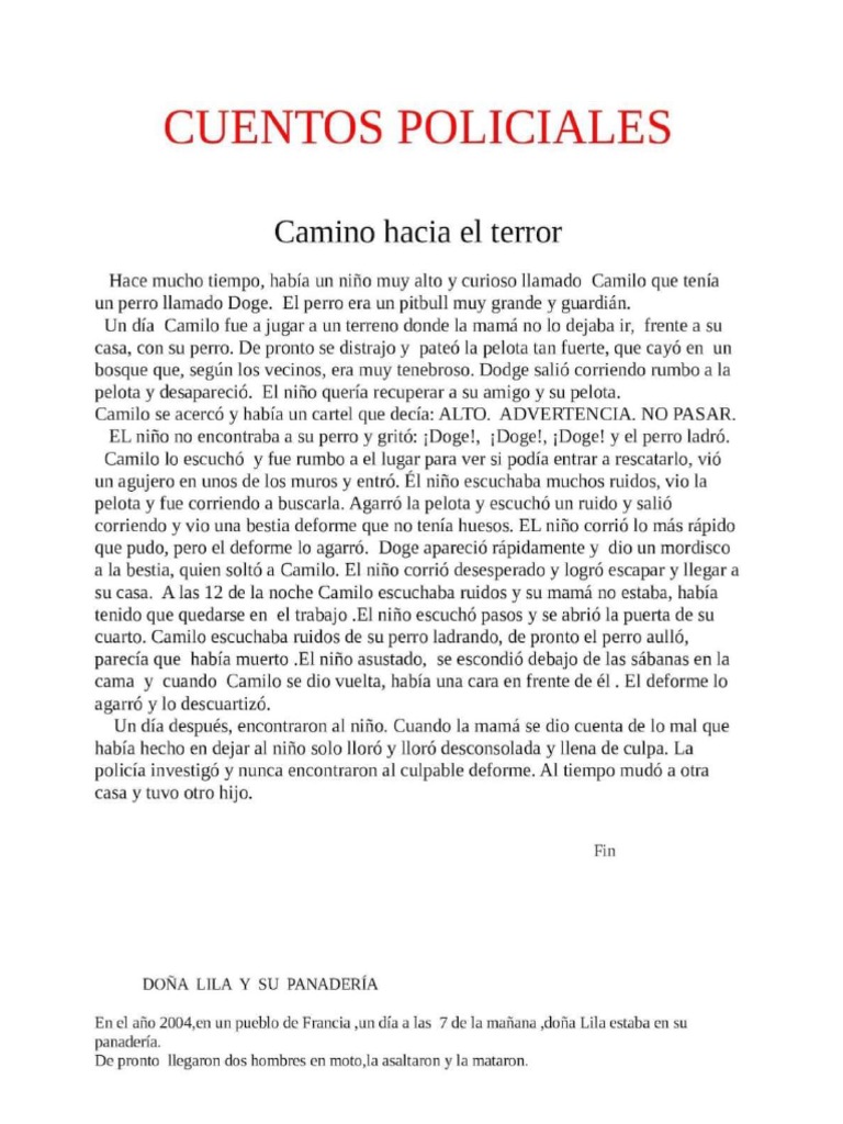 Cuento Policiaco | PDF
