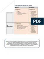 Aplicación de Matriz Gestion Del Tiempo