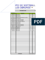 ... Estadísticas Los Obreros 2011...