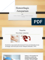 Hemorrhagic Antepartum Causes and Treatments