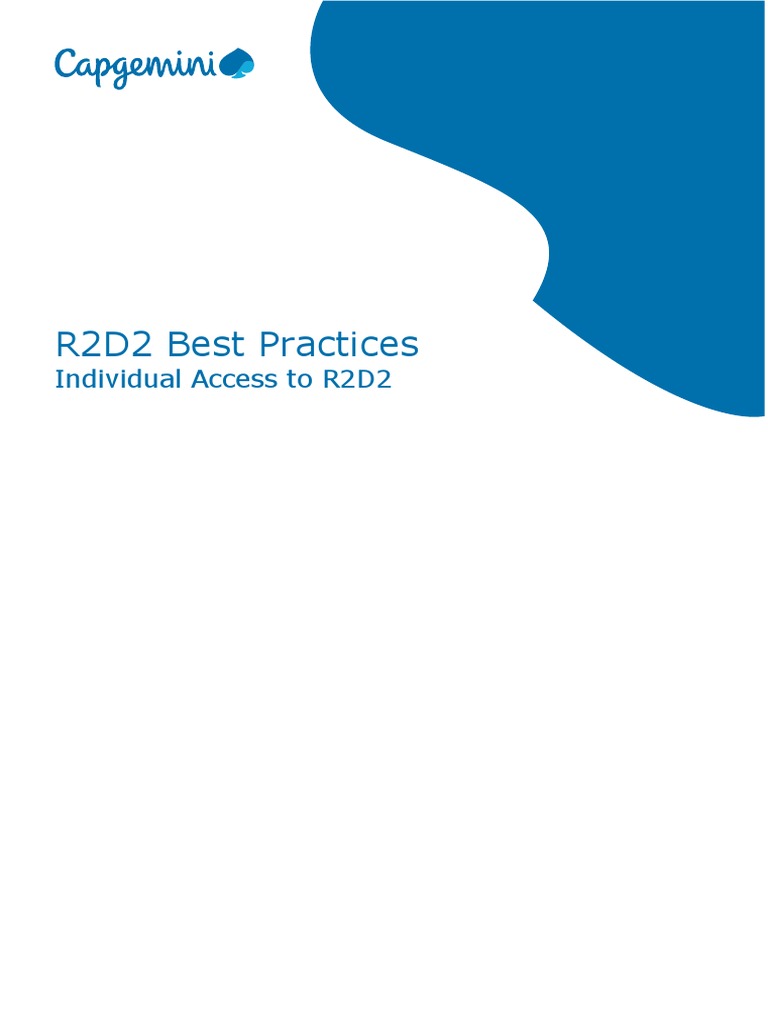 R2D2 Best Practices - Individual Access To R2D2 | PDF | Mobile App ...