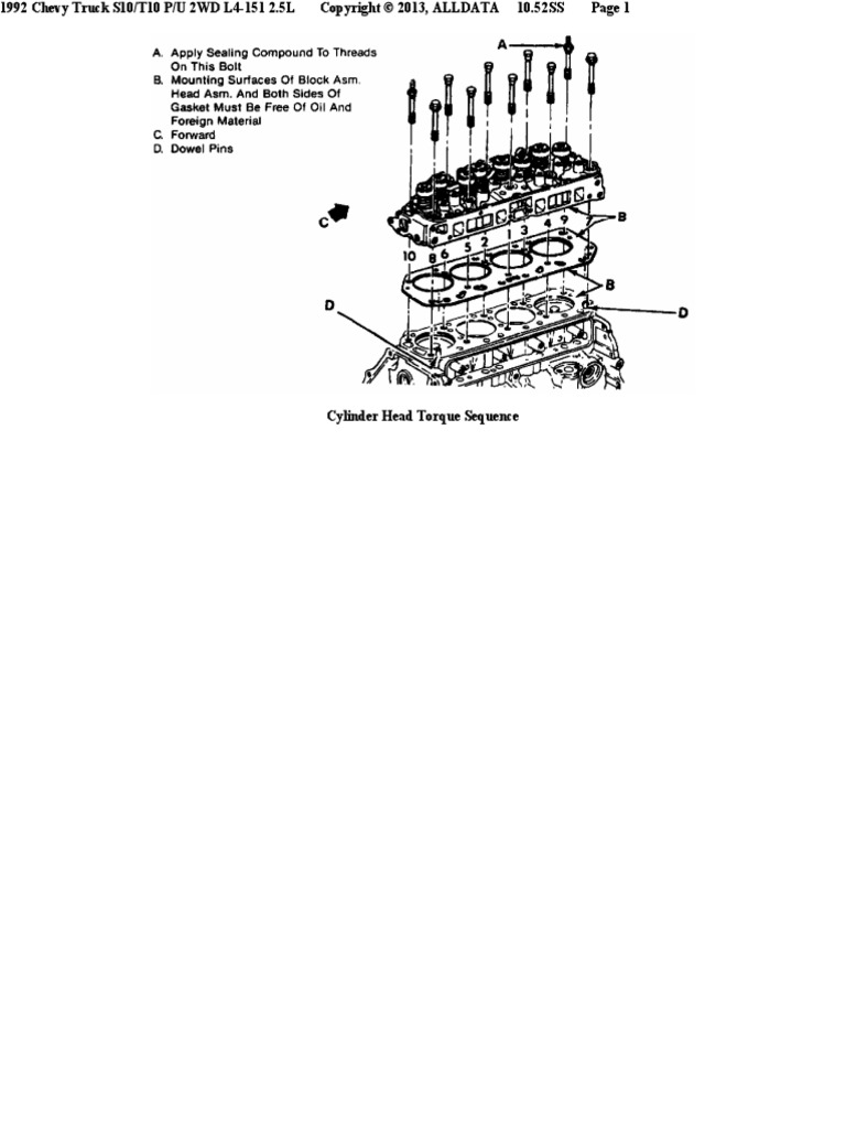 torque de cabeza s10 2.5 PDF