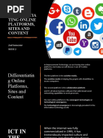 Differentiating Online Platforms, Sites and Content - Week 2