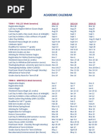 Pacific Adventist University 2020 Academic Calendar | PDF | Academic Term |  Educational Institutions