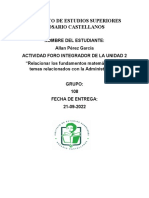 Relacionar Los Fundamentos Matemáticos Con Temas Relacionados Con La Administración