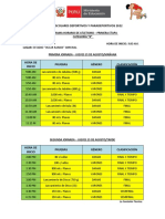 Programa Horario de Atletismo 2022