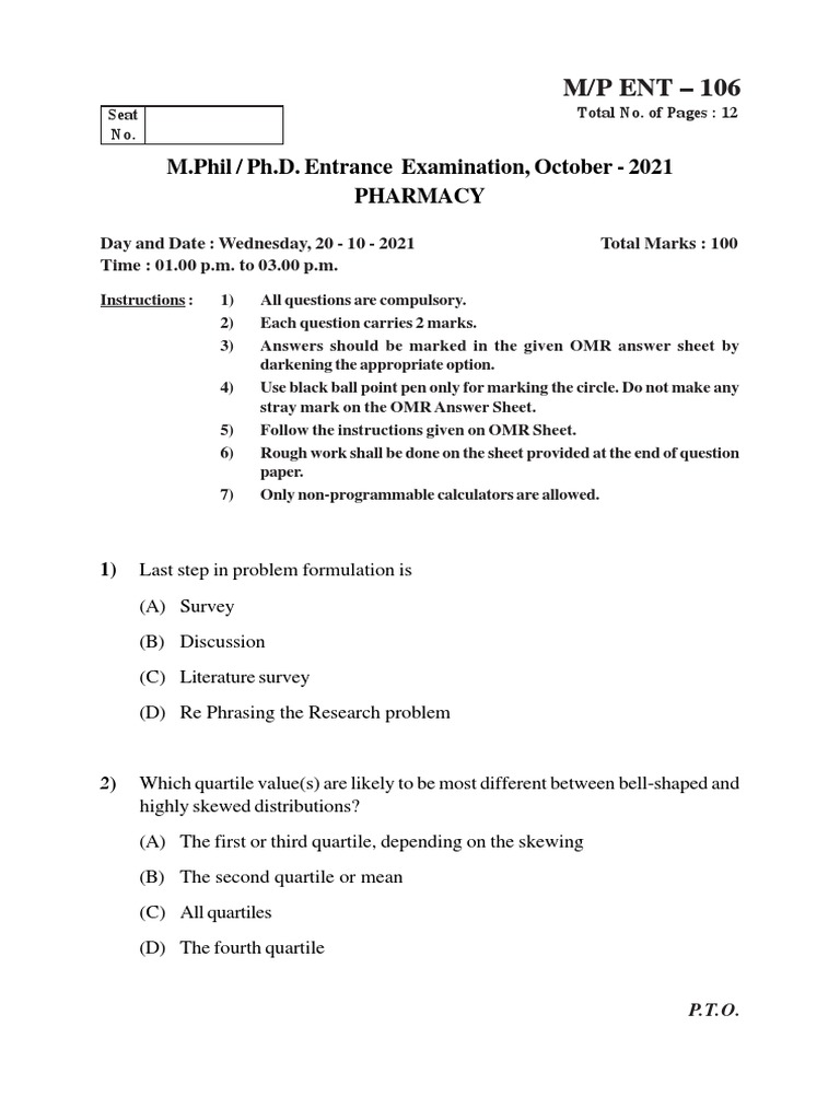 2021 Phd Qp Pdf Scientific Method Ion