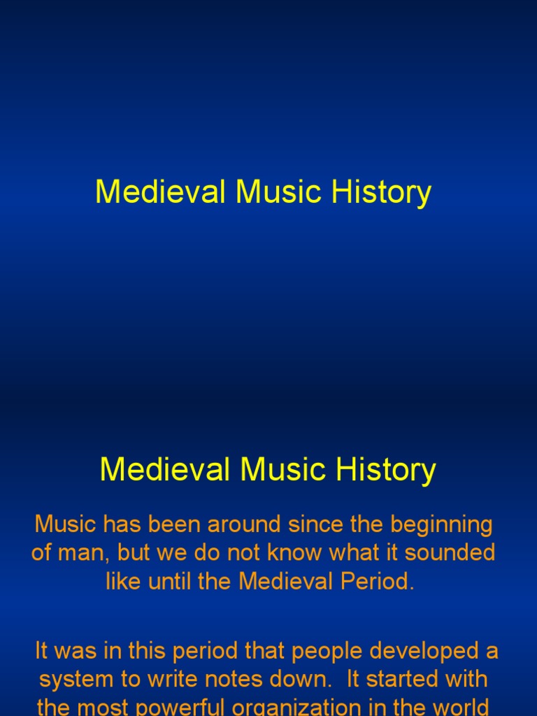Medieval Music History PDF Gregorian Chant Musical Notation